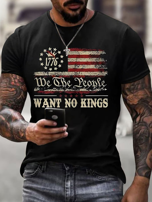 Ανδρικά FDT "No Kings" Εκτύπωση κοντό μανίκι T-Shirt