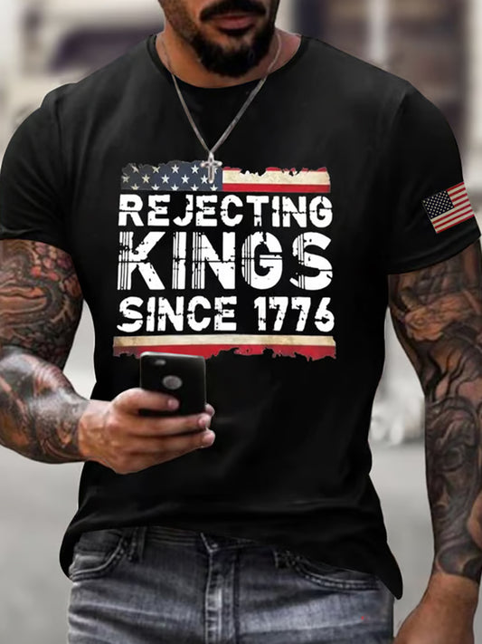 Ανδρικά FDT "No Kings" Εκτύπωση κοντό μανίκι T-Shirt