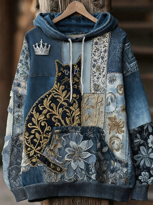 Unisex ζωική τέχνη εκτύπωση Casual Vintage Hoodie Hoodie