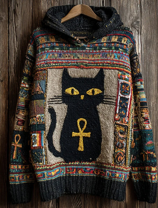 Γυναικείο Vintage ζώα τέχνη Casual άνεση πλεκτό κουκούτσι