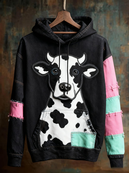 Unisex ζωική τέχνη εκτύπωση Casual Vintage Hoodie Hoodie