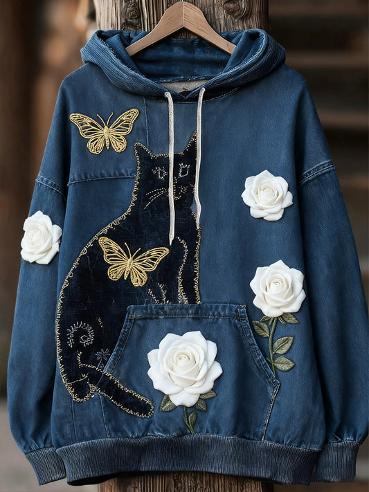 Unisex ζωική τέχνη εκτύπωση Casual Vintage Hoodie Hoodie