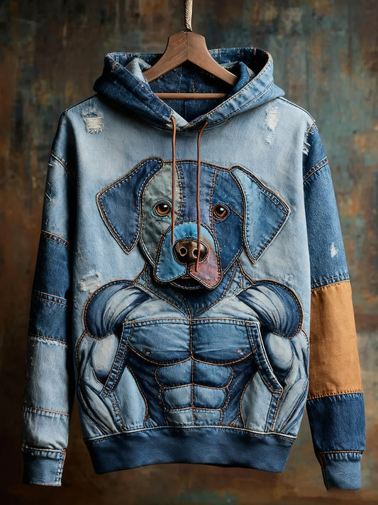 Unisex ζωική τέχνη εκτύπωση Casual Vintage Hoodie Hoodie
