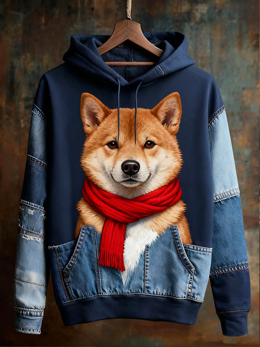 Unisex ζωική τέχνη εκτύπωση Casual Vintage Hoodie Hoodie