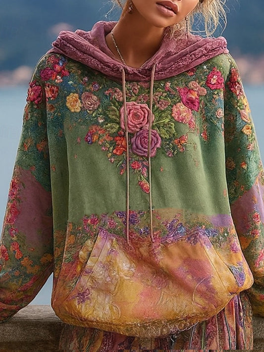 Γυναικείο Vintage Bohemian Patchwork λουλούδια περίπτωση κουκούλας