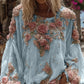 Γυναικείο Vintage Floral εκτύπωση Casual χαλαρή κορυφαίο