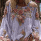 Γυναικείο Vintage Floral εκτύπωση Casual χαλαρή κορυφαίο