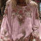 Γυναικείο Vintage Floral εκτύπωση Casual χαλαρή κορυφαίο